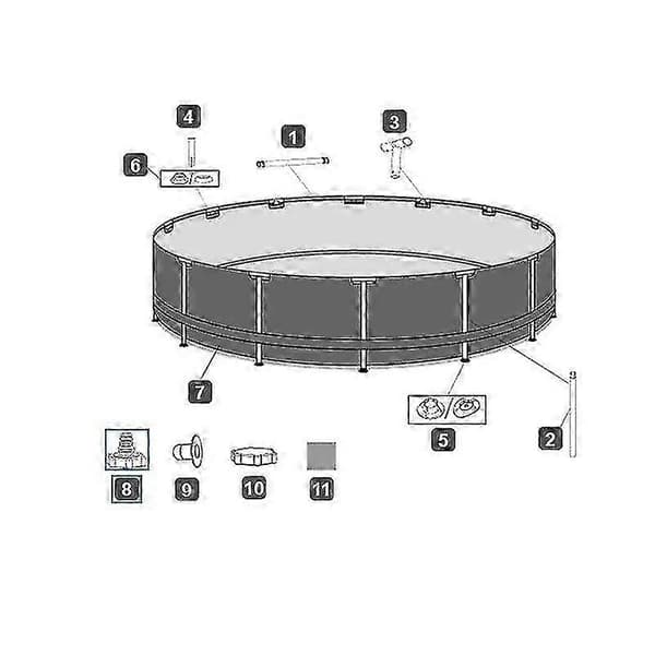 Bestway P6h1419 Slangadapter (grå 32 mm) - Kopplingsadapter för pooler —ht