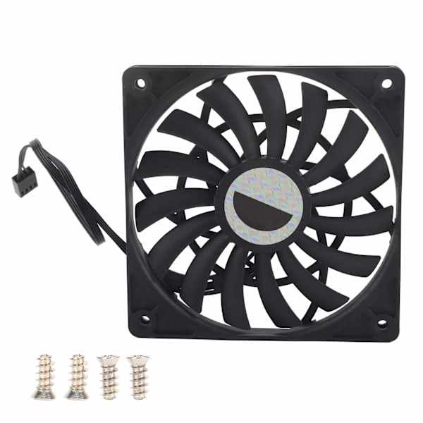 F12012 Computer CPU Køleventilator Ultratynd Stationær Computer Køler Ventilator (4PIN Sort)
