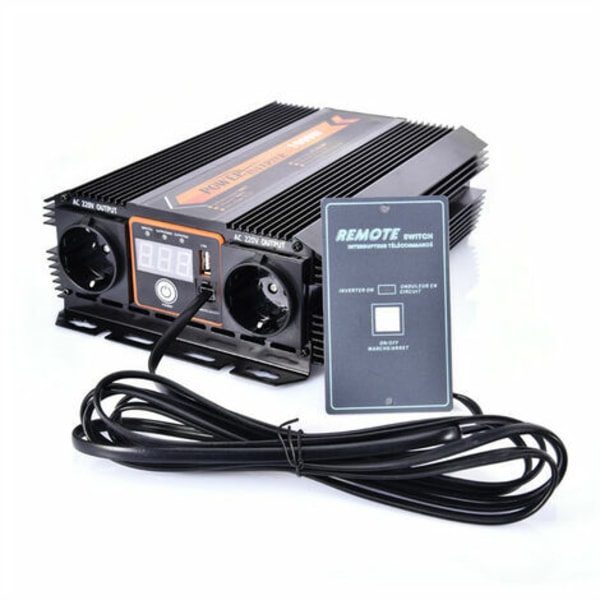 1000W Modifisert Sine Wave Power Inverter DC12V til AC 220V omformer (EU-forordning)