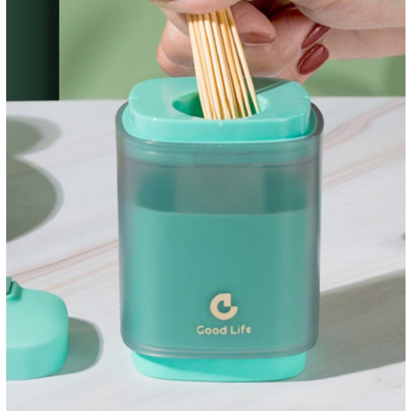 Tvådelad kreativ press-tandpetarlåda kök restaurang hushållsautomatisk tandpetarehållare