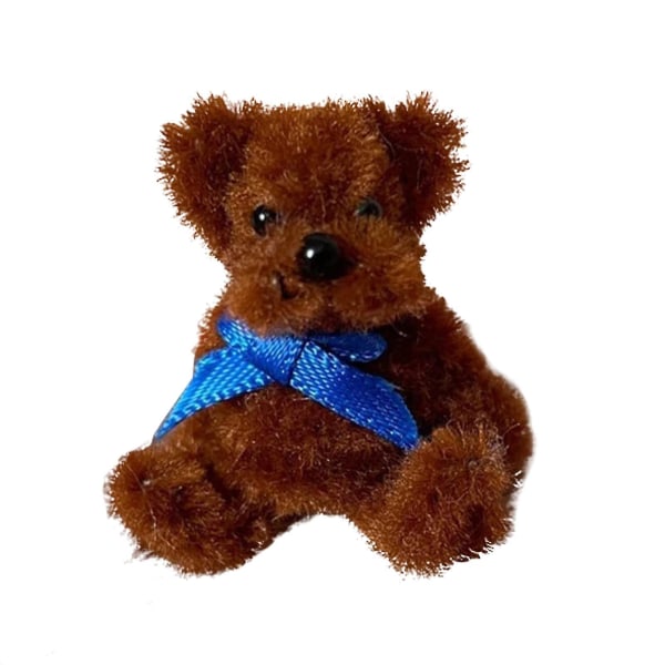 Tiny Handmade Teddy Bear - A Little Pocket Bear Klem blue