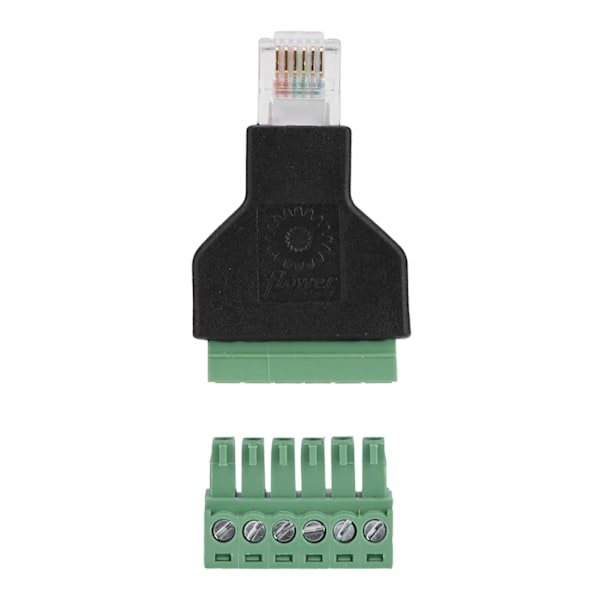 1 stk. RJ12 6P6C Han til 6-bens Skrueklemme Adapter Stik til Ethernet