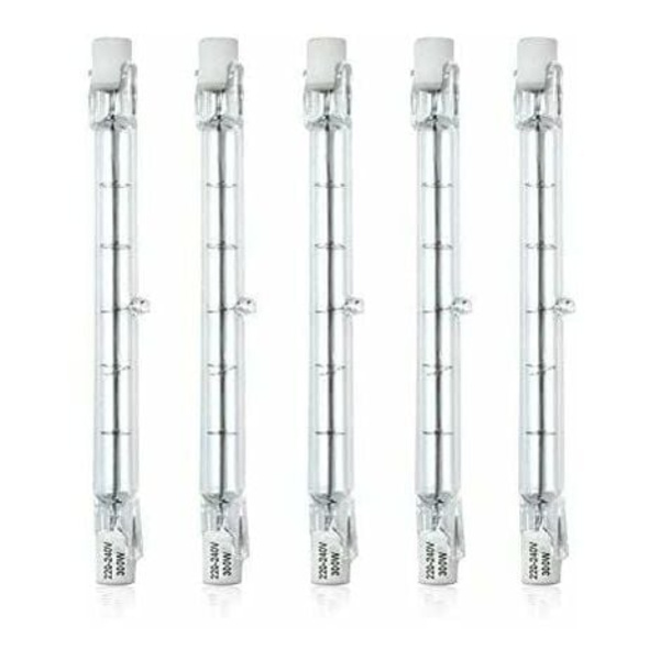 Dimbar R7S 118mm 300W Halogen Pencil Light Bulb AC220-240V 5900lm J118 Linjär Halogen Strålkastare för Landskap, Securi