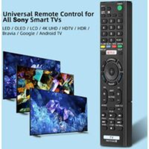 RMT-TX100U korvaava universal Sony-TV-kaukosäätimelle Kaikki Sony LCD LED UHD HDTV Bravia Smart TV Netflix-painikkeella