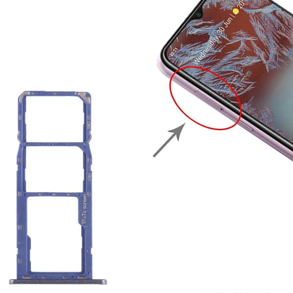 For Nokia G20 KOMPATIBEL SIM + Micro SD-kortskuff Blue