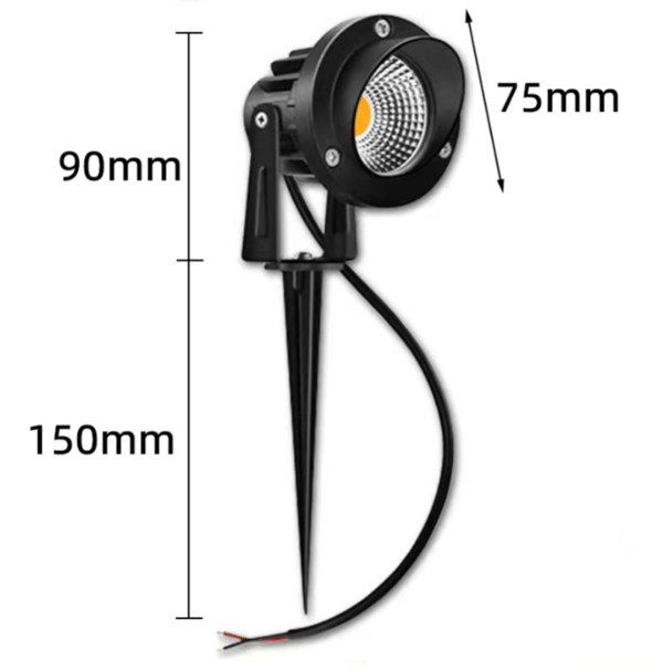 Udendørs LED-spotlight 7W 220V COB-chip, Indbygget LED-spotlight til have—ht