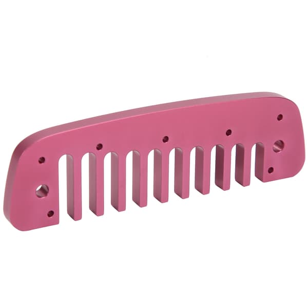 Kam Munnspill 10 Hull Aluminiumslegering Nybegynner Harmonica Rose Rød
