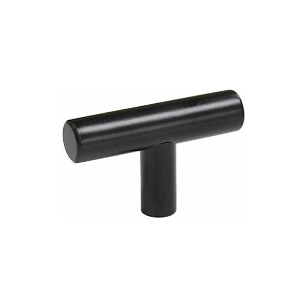 Set med 10 Skåpknopp Dörr T Bar Stick Lådor, Rostfritt stål Knopp Skåpdörr Sovrum Köksmöbler Svart - T
