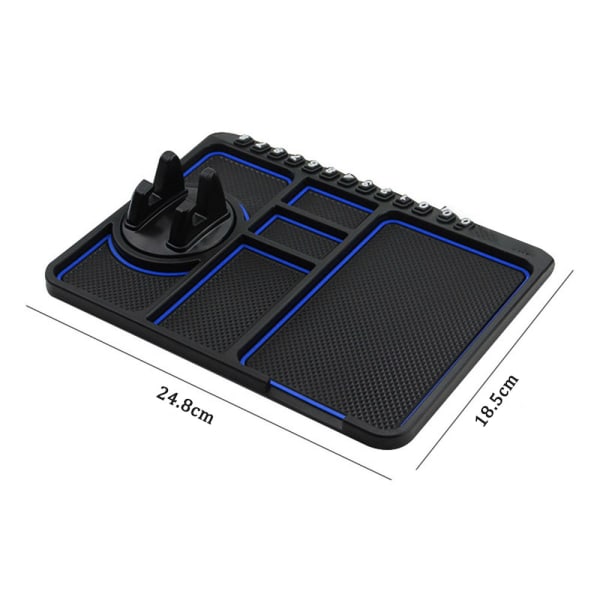 Bil Dashboard Anti Slip Mat Pad Gps Mobiltelefon Holdare Stand Blue - Fixed