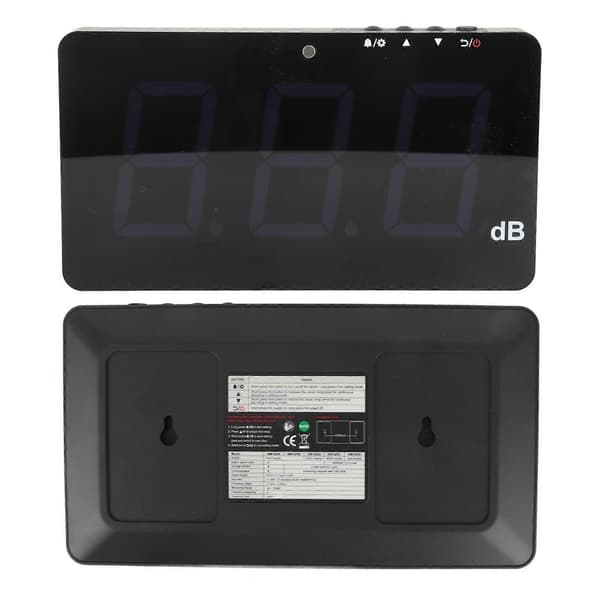 USB-driven 9,6\" LCD Digital Ljudnivåmätare för väggmontering 30-130dB Brusmätare