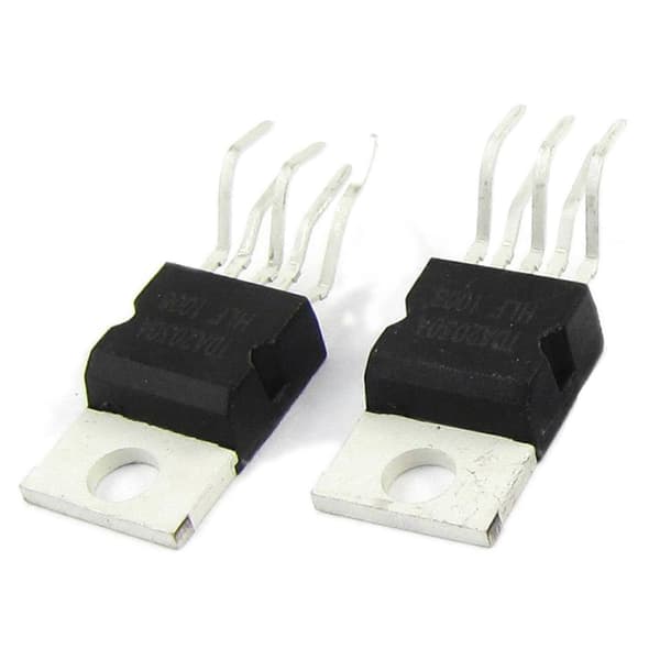 6 stk. TDA2030A enkelt op-amp lydoperationsforstærker IC-chips 5 ben Black& silver tone