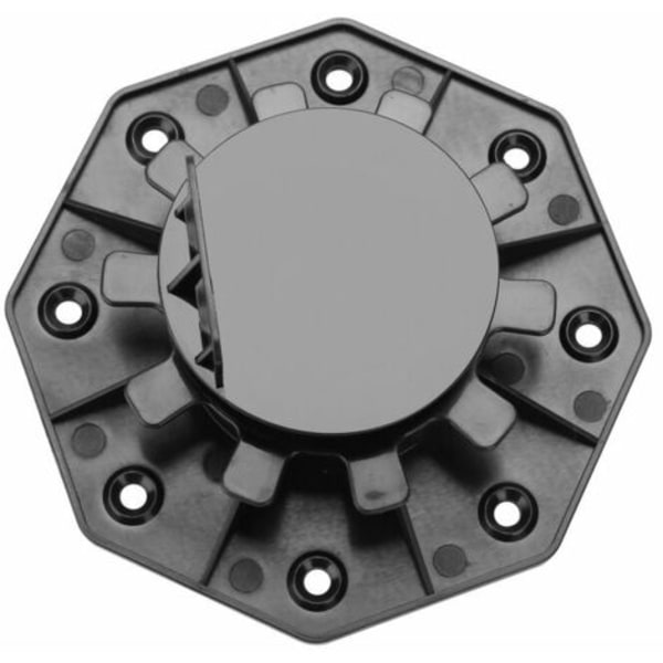 10x JUSTERBAR PIEDESTAL FRA 18 TIL 32 MM TIL TRÆ OG KOMPOSITTERRASSE - Sort