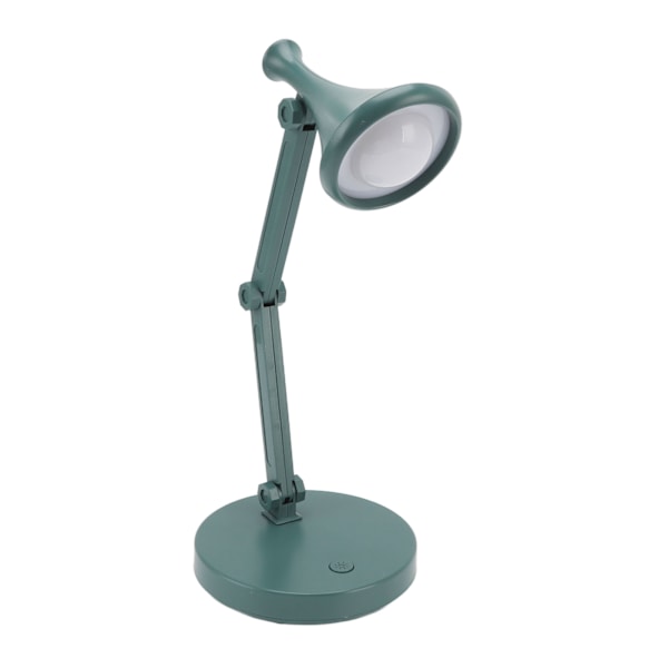 Moderne LED-bordlampe med 2 lysstyrkenivåer og justerbar stativ - Perfekt for studier, sovesal og kontor - Øyevernlig design - Grønn