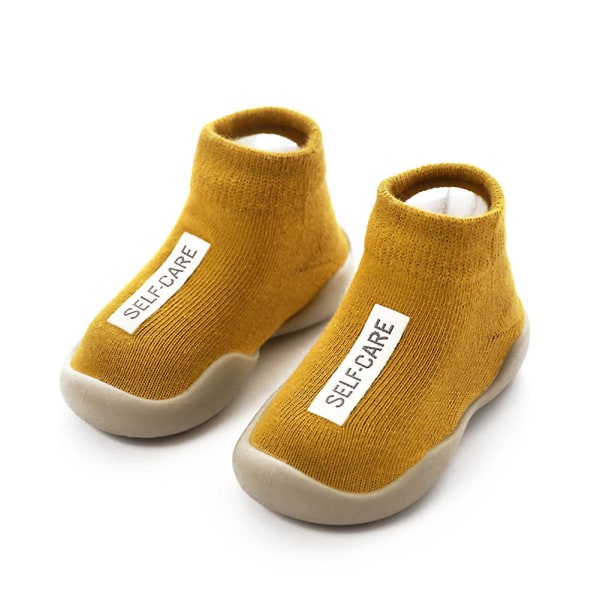 Unisex toddler pehmeät kumiset baby Yellow 26-27