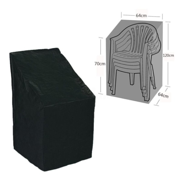 64*64*120/70 CM svart møbeltrekk, vanntett hagemøbeltrekk, møbelbeskyttertrekk, bord hagetrekk, sofa solseng stol