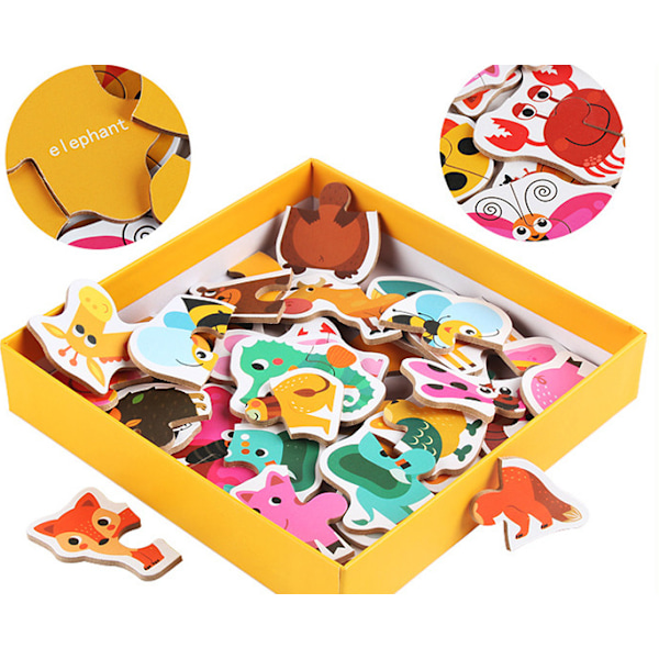 Animal Big Block Matching Puzzle DL-Big Block Matching Puzzle Djurmodell,