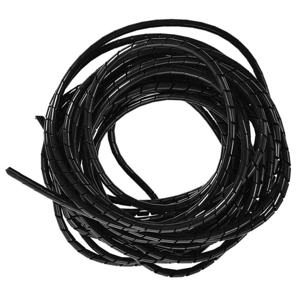 Spiral Kabelvikling 10m 6mm Sort Ledningsstyring til PC TV Hjemmekontor