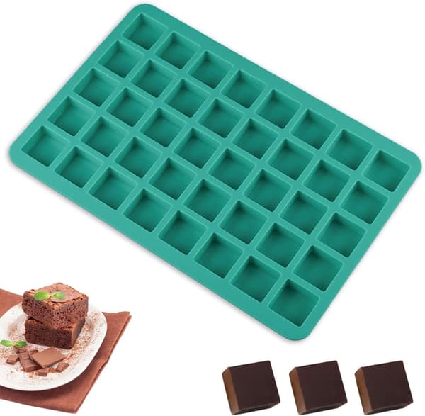 Silikoneforme til chokolade 40 firkantede hulrum og brownie til hjemmet[ht]