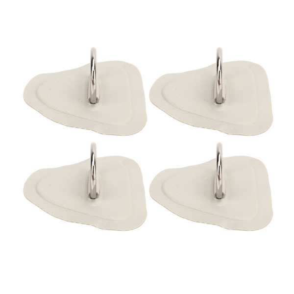 4 stk. D Ring Patch Rustfrit stål D Ring Pad til oppustelig båd Surfbræt Jolle Paddle Board Grå