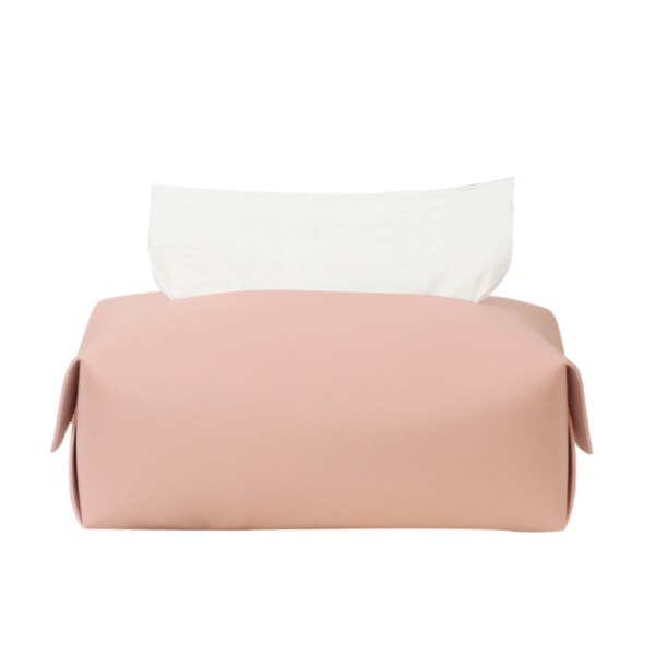 Creative Pink Leather Tissue Box,