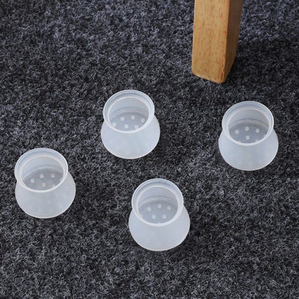 20 stk Protector Stol og Bord Fotskammel/trekk Fothylser Gummipute Grå Firkantet