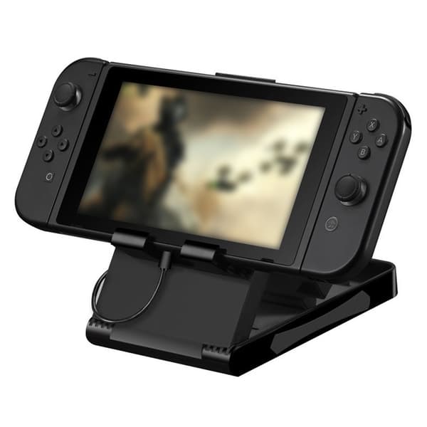 Sammenleggbart spillkonsollstativ for Switch Host Justerbar støtte for NS Stand Svart