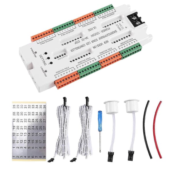 Stige nattlys 32 kanaler trapp LED bevegelsessensorlys forhindrer kortslutningskontroller DC12V/24V