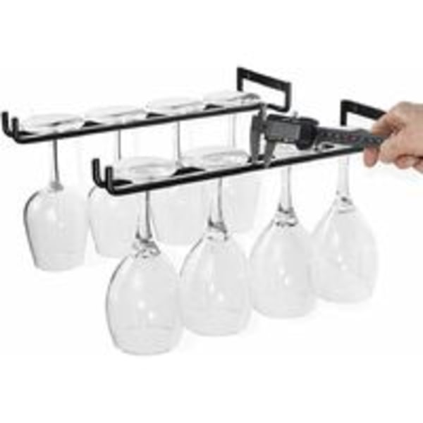 Sett med 2 glassholder hengende glassholder for vinglass, ølglass - 30 cm