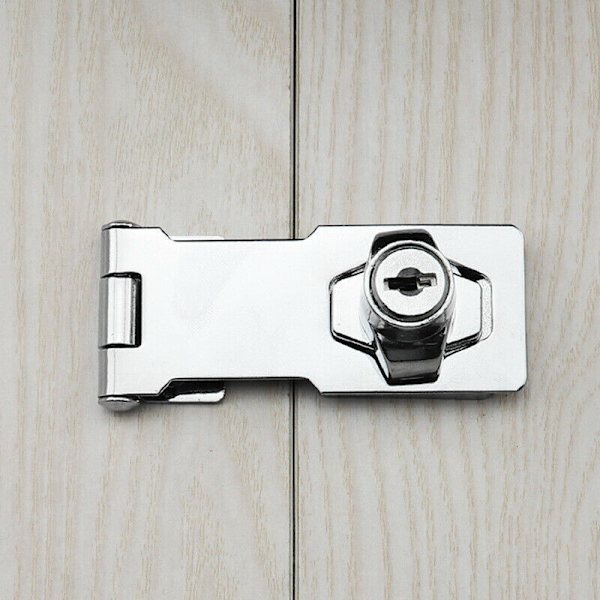 2,5 tum Enkel öppning Silver Lås Spänne Låda Skåp Dörrlås