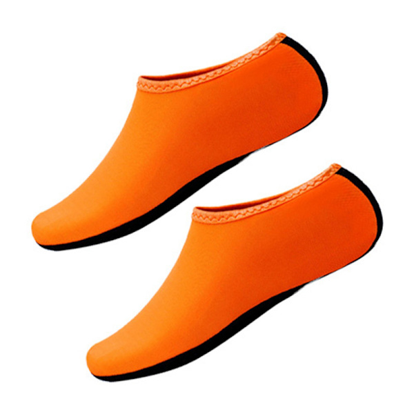 Andningsbara simstrumpor, bekväma strandstrumpor för dykning (orange L)