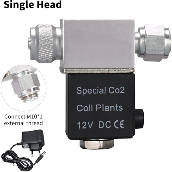 05 serie enkelthoved magnetventil 12V rundt stik Europæisk standard akvarium CO2 dobbelt interface lavtemperatur magnetventil