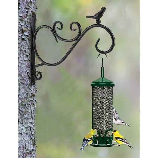 2kpl Nordic Bird Style Seinäkukkateline Parveke Puutarha Riippuva kukkateline Koukku