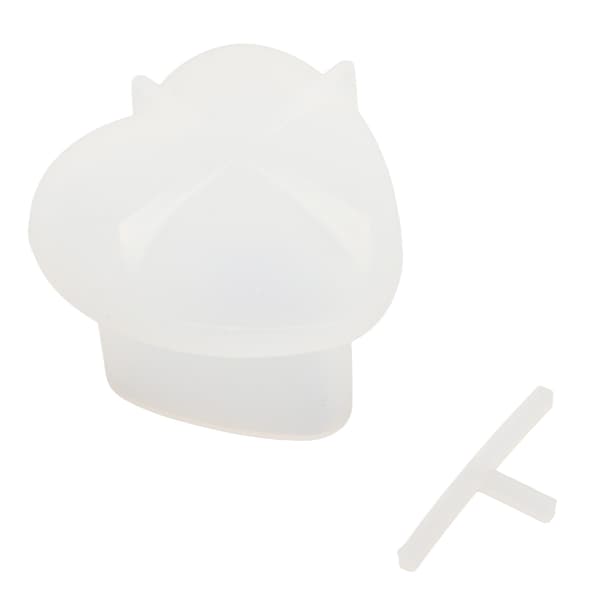 Silikonform Hjerteformet Eske Knapp DIY Aromaterapi Lys Krystall Epoksy Resin Form