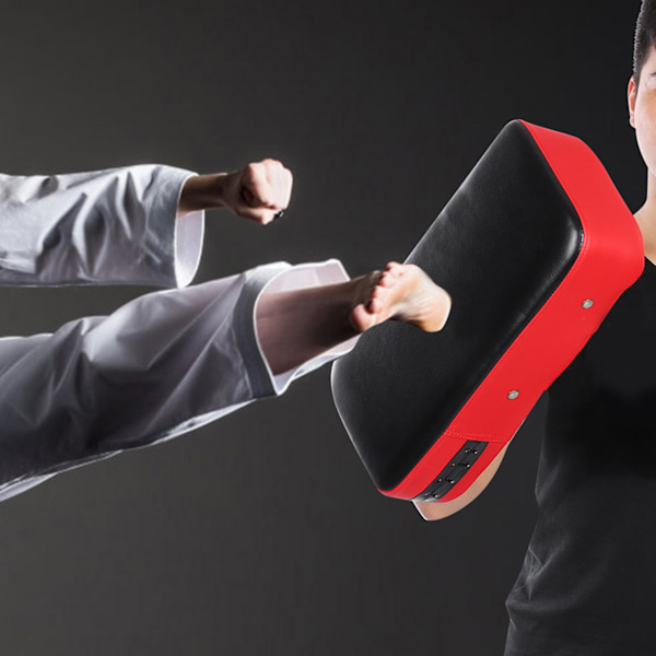 Taekwondo fotmål tjock Sanda boxningsträning benmål handmål - Wu-stil (röd)