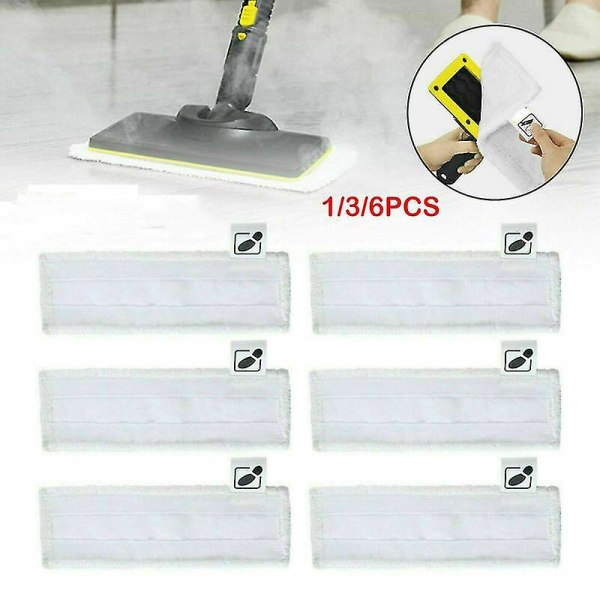 Karcher Sc1 Sc2 Sc3 Sc4 Sc5 Damprengjøringsmoppekluter 6pcs