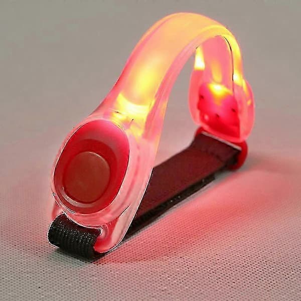 Glow løbearmbånd med LED-lys justerbar 25-26s Red