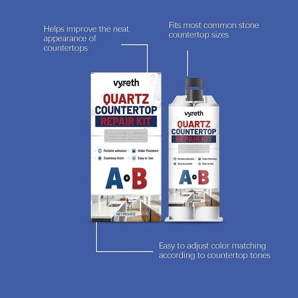 Reparationssæt til bordplader af kvarts og granit A+B Epoxyformel for stærk binding 1pcs