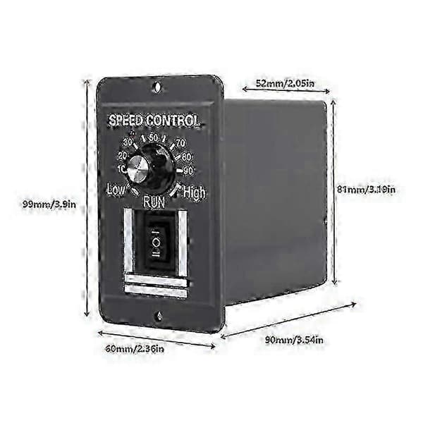 Dc 12-60v 40a Pwm Børstemotor Hastighedsregulator Ccw Vendbar Afbryder X1040 Til Frem/Tilbage Rota - L