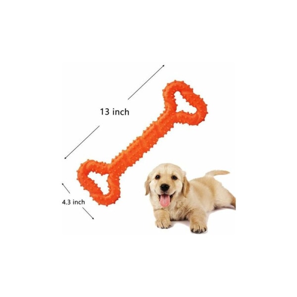 Pull Bar - Orange Large Pull Ring Bone Hundelegetøj Solid Chew Legetøj til store hunde