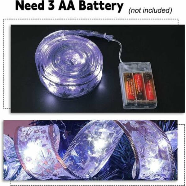 16,4 fod 50 LED julesnore, Fairy Seasonal String Lights, batteridrevet (ikke inkluderet), til bryllupsdel