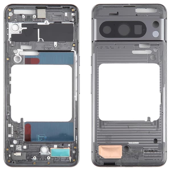 For Google Pixel 8 Pro KOMPATIBEL Frontdeksel LCD-rammeinnfatning Black