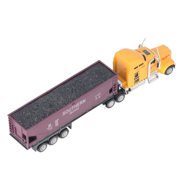 1:65 Pull Back Trucks Realistisk Utsökt Interaktiv Alloy Pull Back Transportbilar Modellleksak för Barn 1