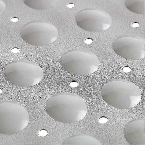 Böjd dusch-/badrumsmatta, halkfri, mögelresistent, för duschkabiner, (grå, 54 x 54 cm)