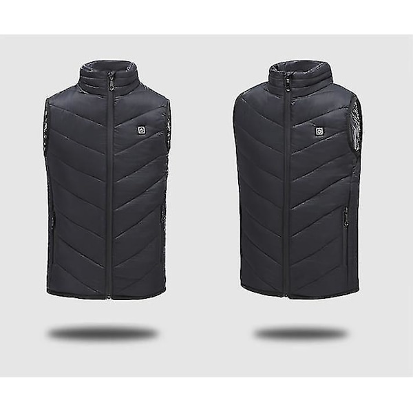 Uppvärmd väst, unisex uppvärmda kläder för barn 170cm Black