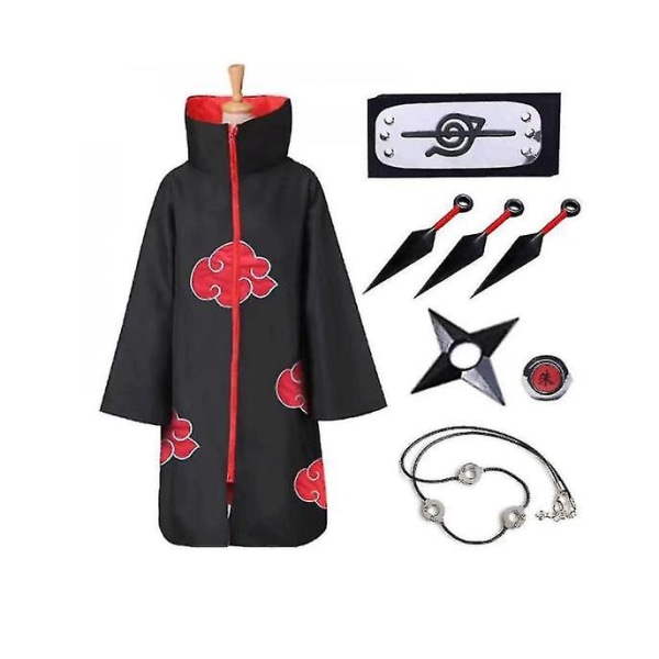 Akatsuki cape anime robe halloween cosplay lång cape set om 12 XL