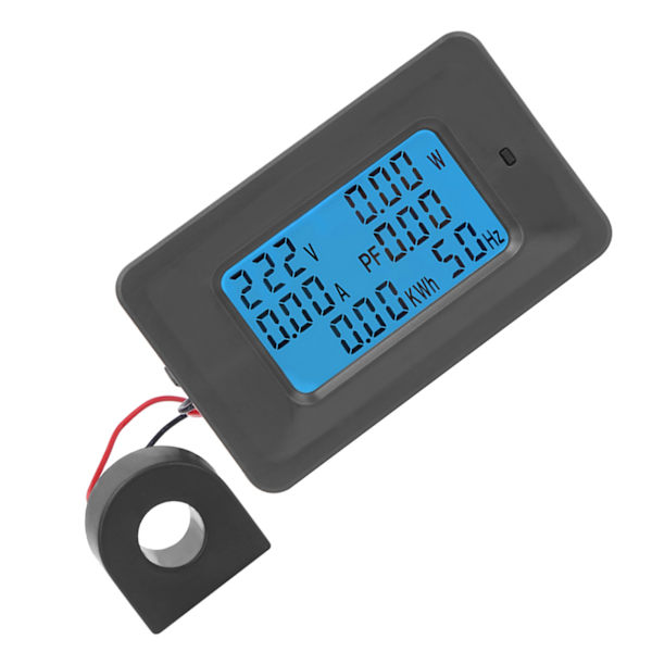 Digital LCD Spänning Ström Effektmätare Panel 6 i 1 110-250V 100A