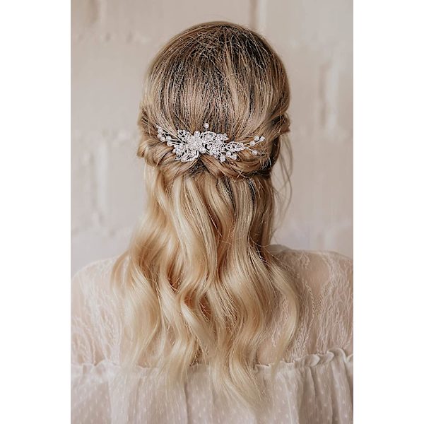 Pearl Hair Comb Huvudbonader - Silver