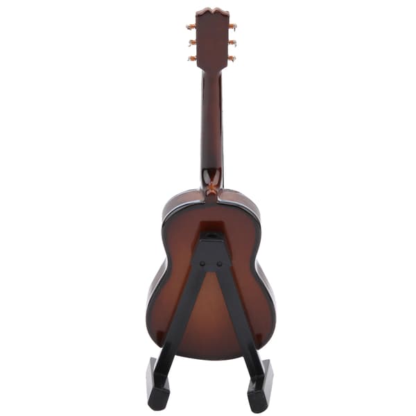 Mini Trägitarr Display Musikdekor för Hem 10 cm Brun