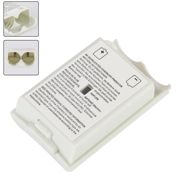 5 STK Universelt erstatningsbatteridekselsett for XBOX 360-kontroller (hvit)