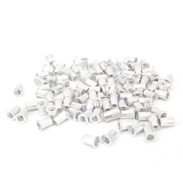 Aluminium Flat Head Rivet Nuts 100 Stykker